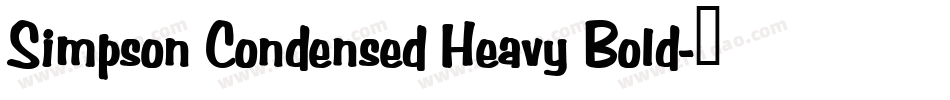 Simpson Condensed Heavy Bold字体转换